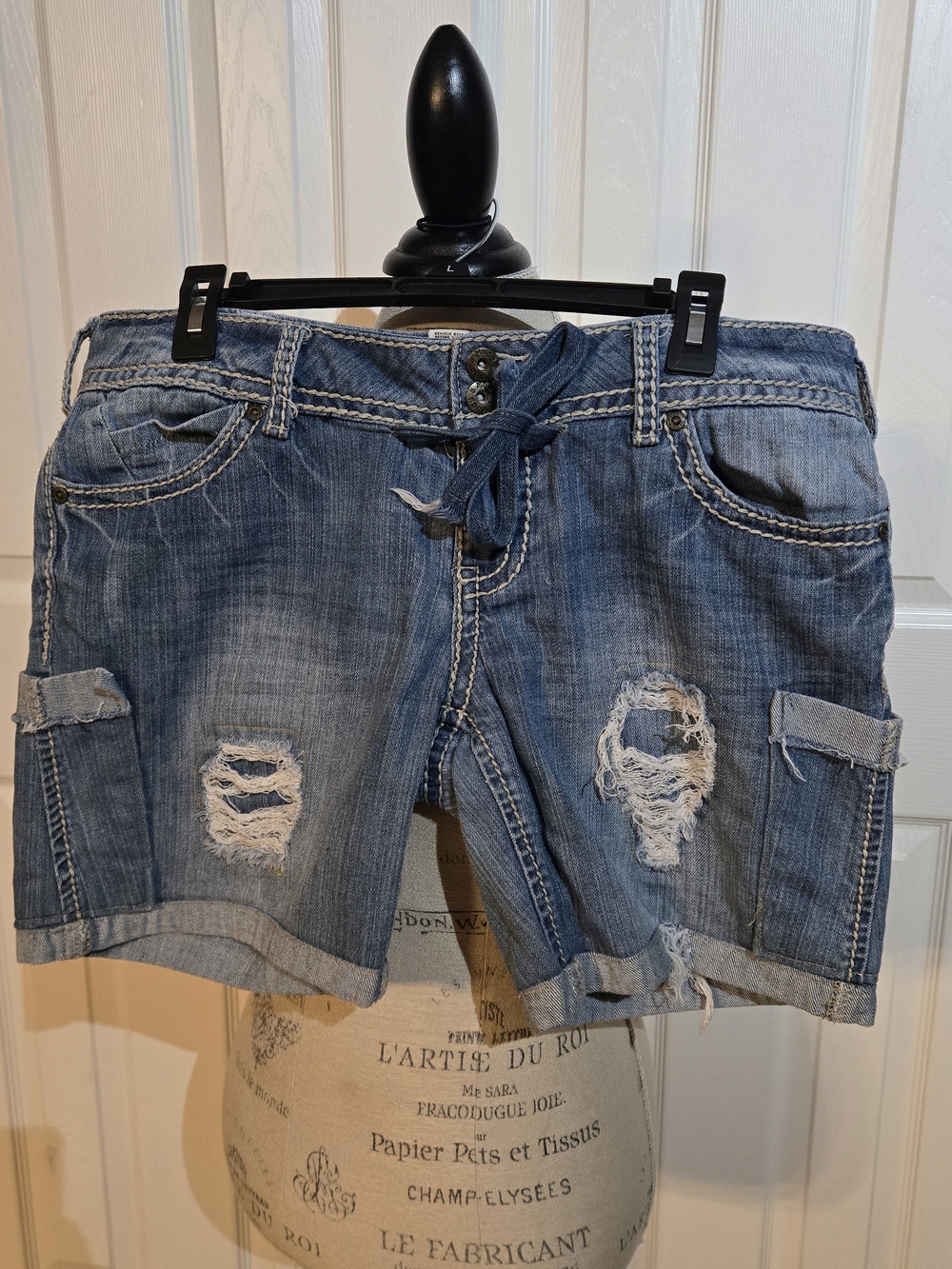 Mudd Y2K Distressed Denim Shorts